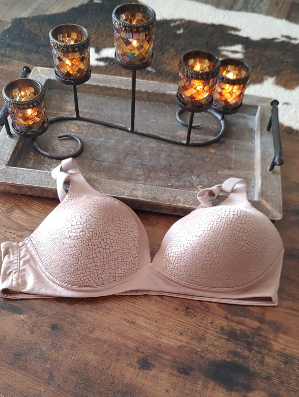 36C Warner's Beige Padded Wirefree Light Push Up Bra